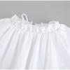 Elegant Ruffles Short A-line Dress Women Lace Up O-neck Sleeveless Vacation Dresses  Lady White Party Dress