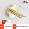 304 Stainless Steel Wall-Mounted Clothes Hook for Bathroom and Entrance - Single Hook for Coats, Hats, and Clothing