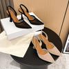 7199-18 Sexy Mesh Shallow Mouth Pointed Head High Heels Single Shoes New Fashion Bag Head Back Strap Stiletto Single Shoes