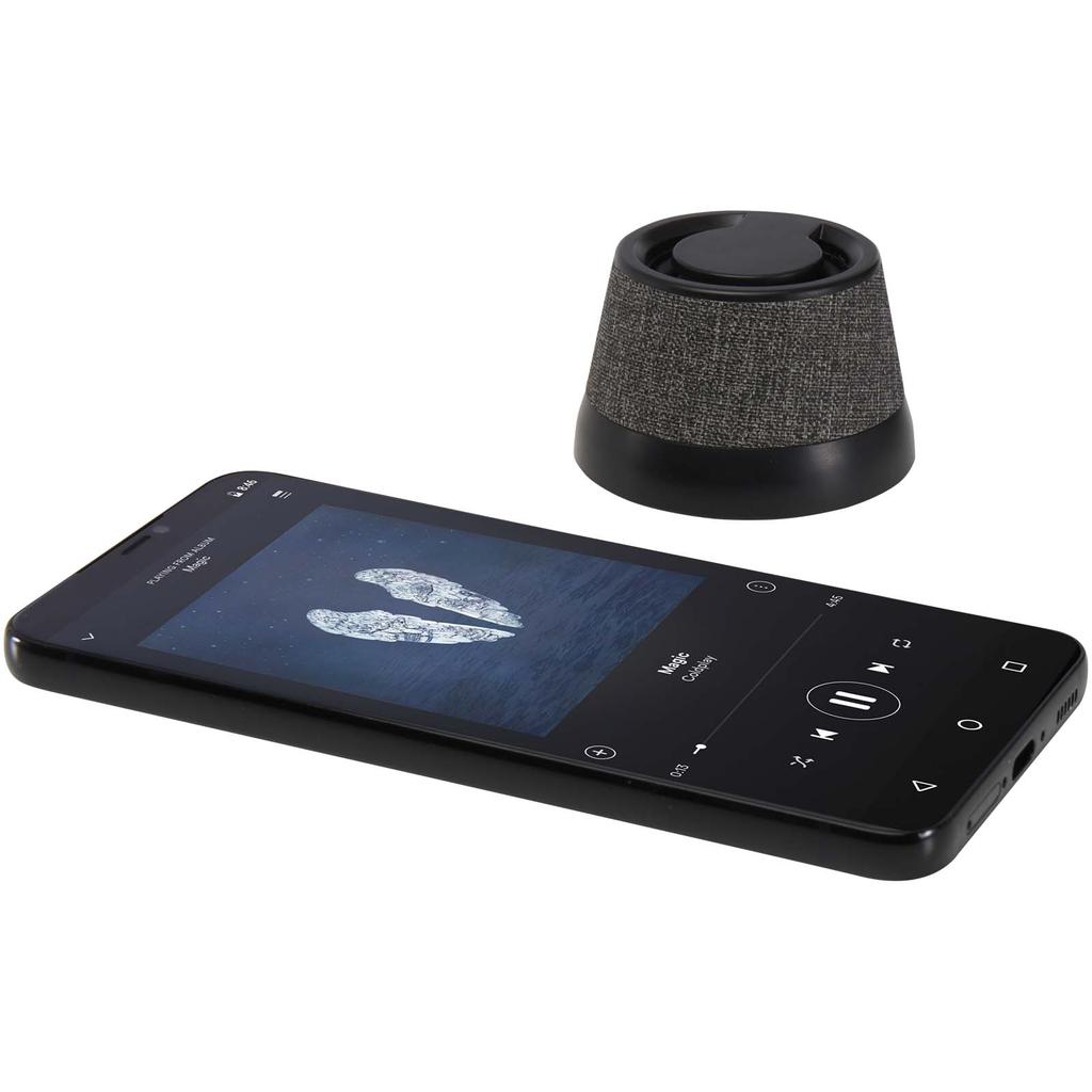 Deep Black "Horna" 3 W Recycled Plastic Magnetic Wireless Speaker