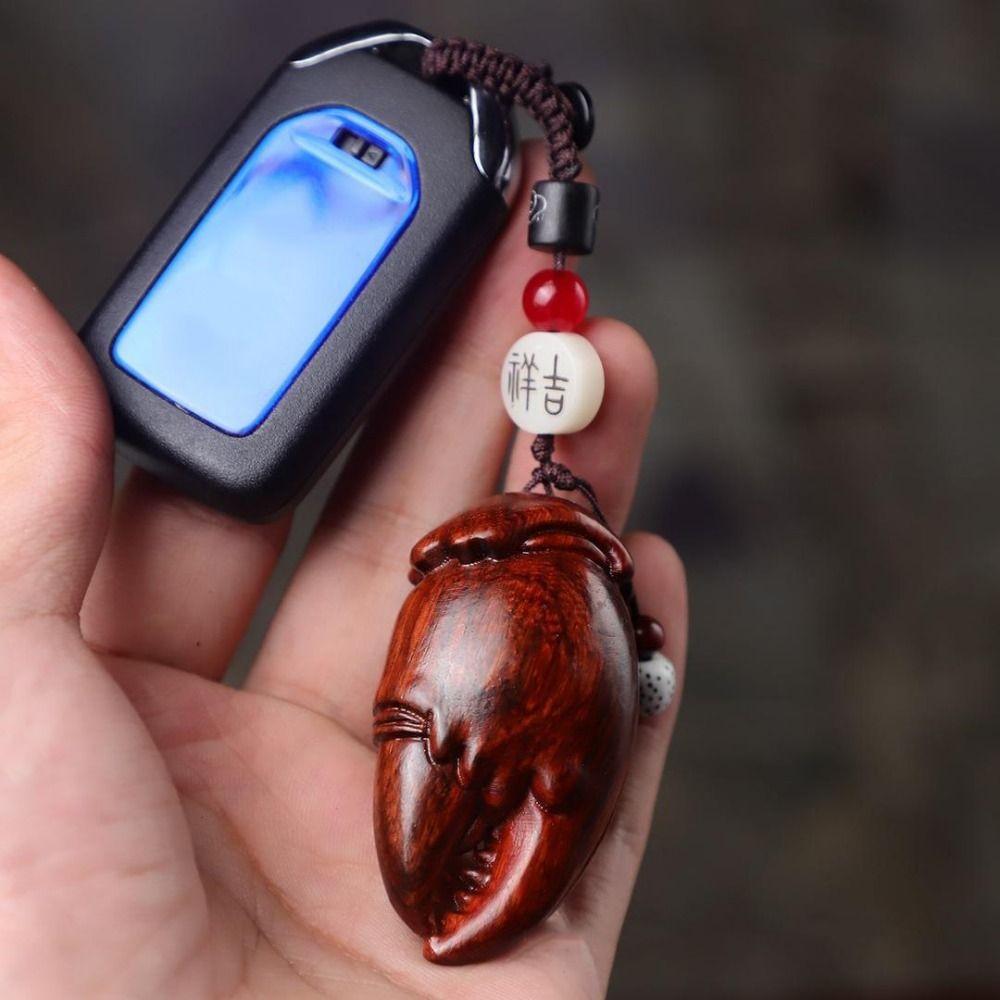 

Мини резные деревянные украшения брелок для ключей в виде босса-краба, коллекция кулонов в виде клешни краба Style 1