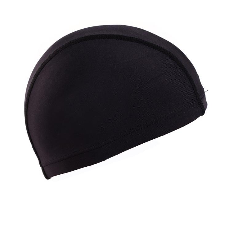 Unisex Adult Polyester Swim Cap for Long Hair, Solid Color, Elastic, Summer Wear