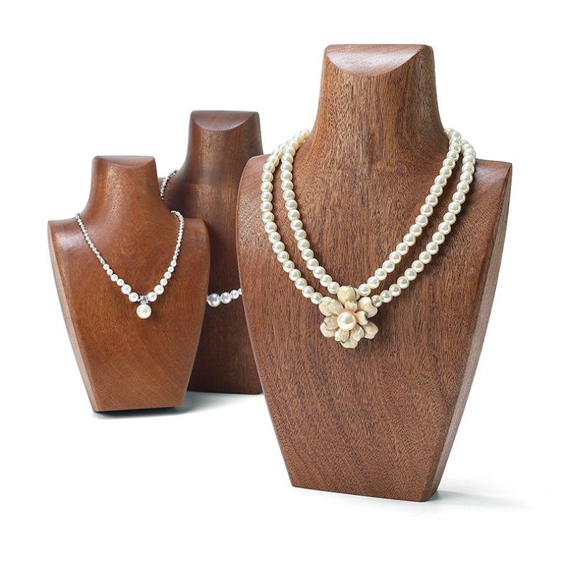Wooden Model Jewelry Rack Jeweler Necklaces Displays Dedicated Holder Necklace Counter Display Shelf Jewellery Storage Stand