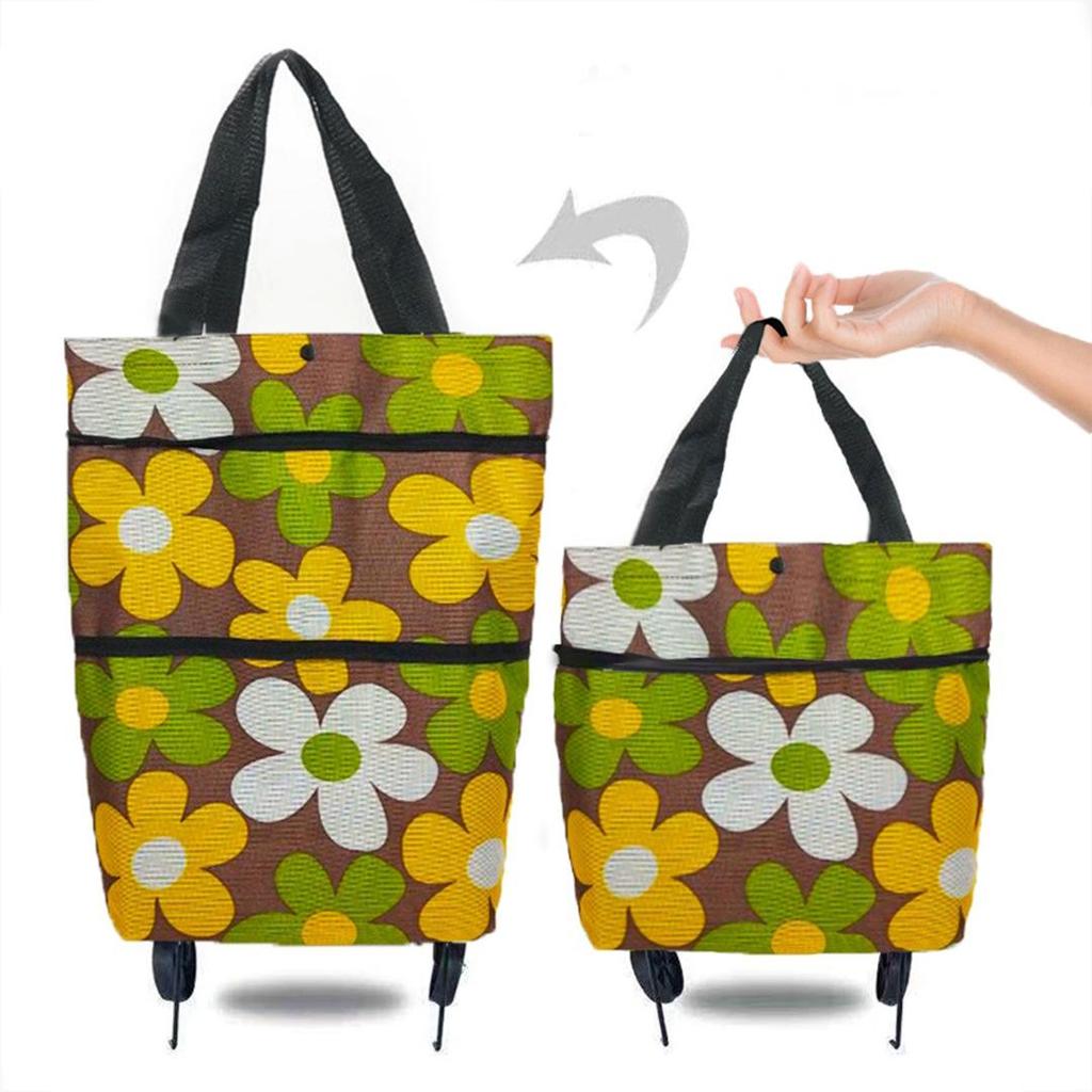 Foldable Wheeled Shopping Bag – Fashionable, Lightweight, & Customizable LOGO Option