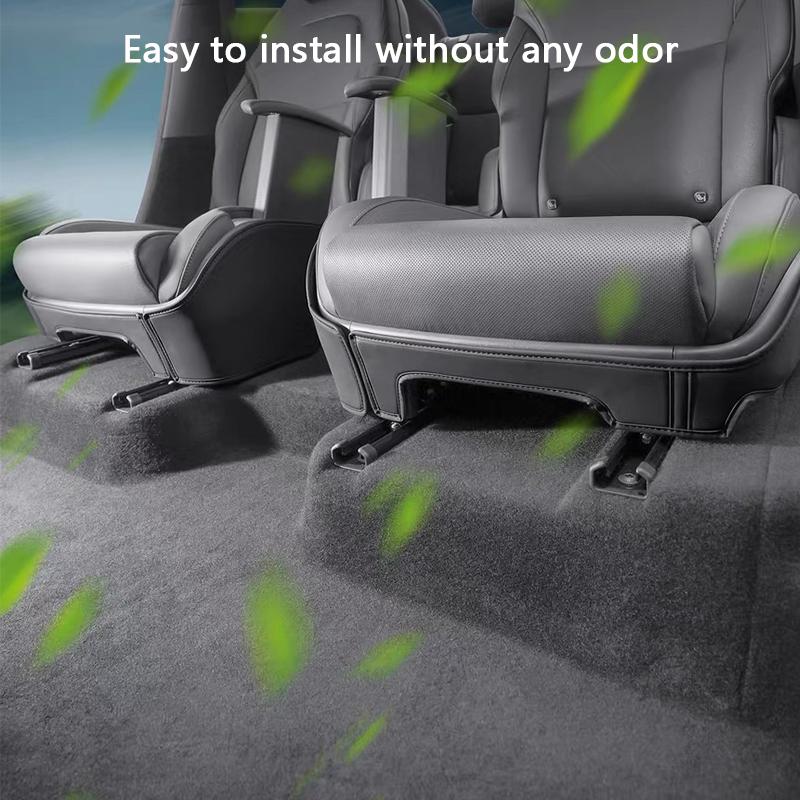 For Tesla Model YL 6-Seater Second Row Seat Both Side Anti-Kick Pad Leather Seat Corner Protection Pad Car Interior Accessories