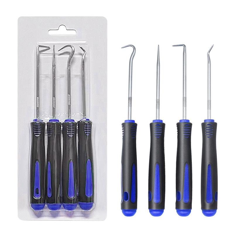 4-Piece Oil Seal & Tire Repair Tool Set - Includes Screwdriver Pullers and Hook Removers