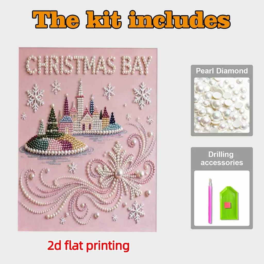 Pearl A Magnificent Castle DIY Diamond Art Kits 15.7x19.6inch Gem Art Diamond Painting Kits Without Frame for Adults Gift Idea Home Wall Decor