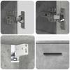 Bathroom Furniture Set 2 Pcs Concrete Grey Plywood and Metal