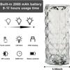 Lámpara de mesa de cristal Amill, lámparas de diamante remotas táctiles de 3/16 colores, decoración de habitación, atmósfera, luz de noche junto a la cama, luces de proyector de escritorio