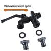 Black-Plated Zinc Alloy Double Outlet Garden Faucet