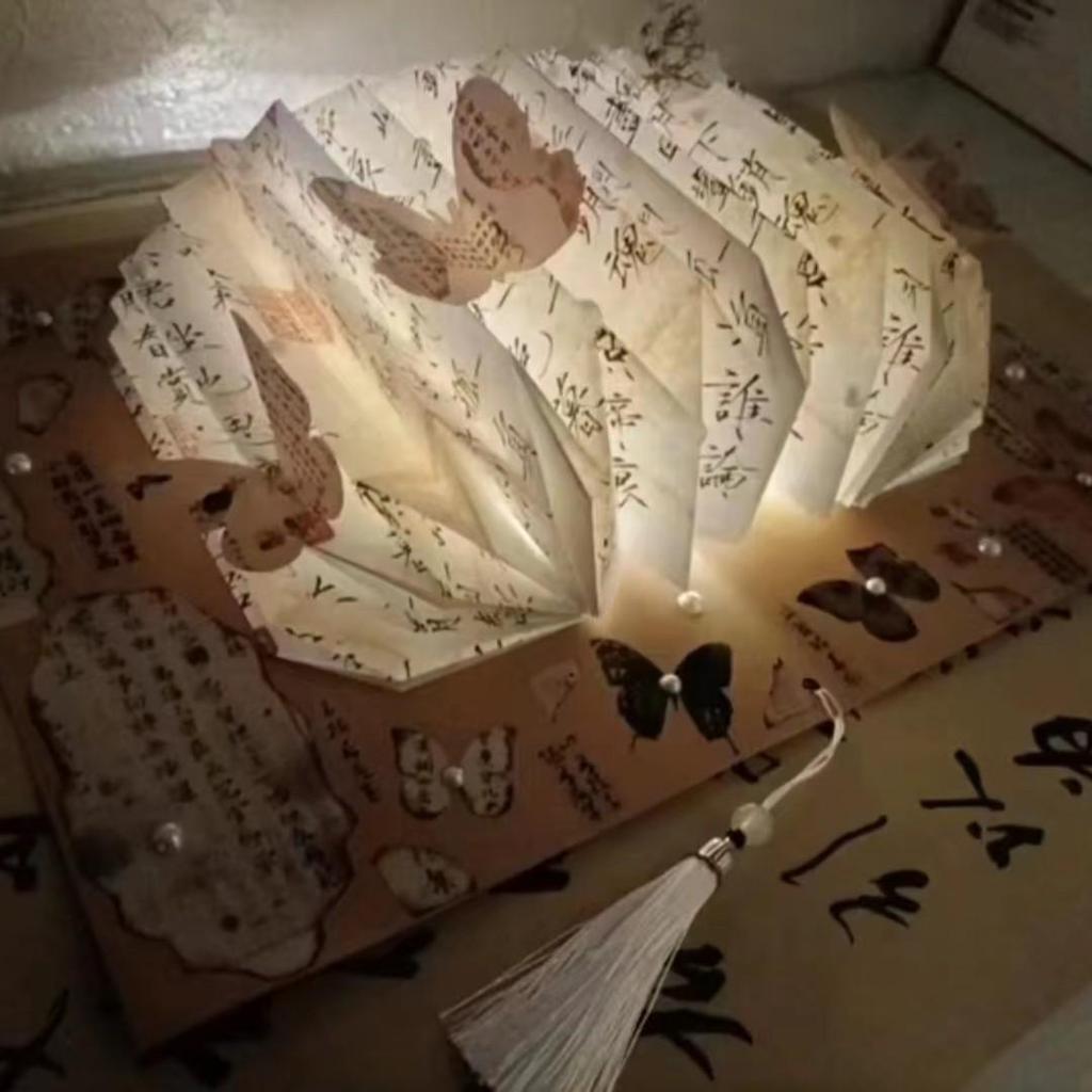 DIY Pop-up Butterfly Book Light Gift Kit for Valentine's or Qixi