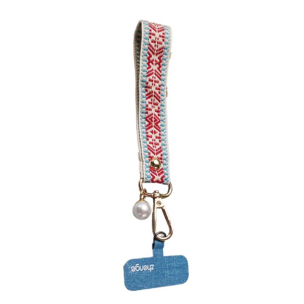 

Pearl Cell Phone Chain Retro Patterned Mobile Phone Lanyard Mobile Phone Pendant style 4
