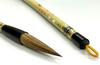 Kobaido Calligraphy Brushes for School Set of 2 and Thin 4 Use, (Thick Brushes) "Fuji No. - Spring"