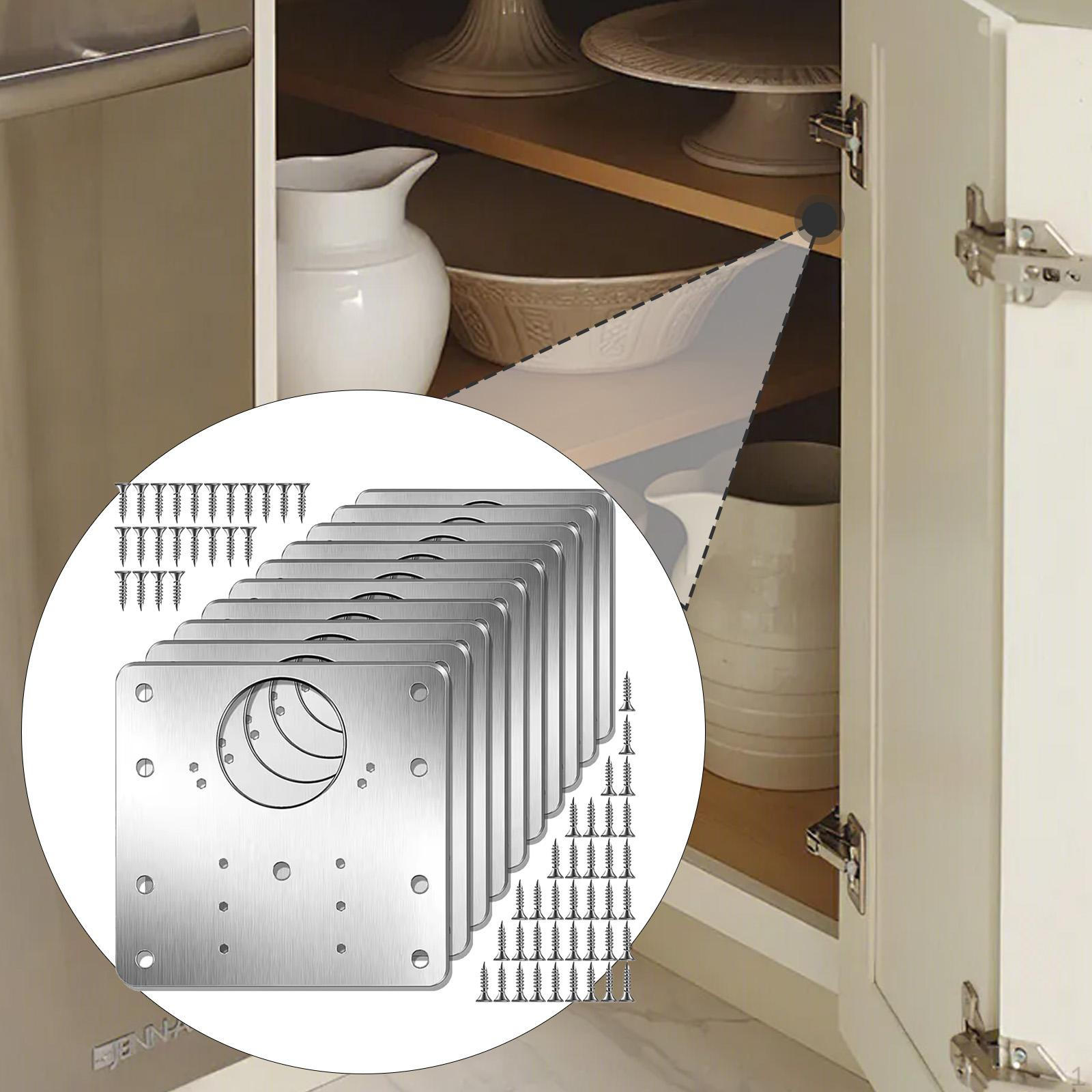 

10 штук Ремонтные пластины для мебельных петель из нержавеющей стали с монтажными винтами Универсальная пластина