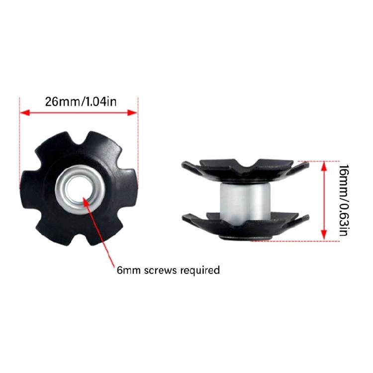 10Pcs Bicycles Headset Hanging Cores Fastening Bolts Star Nut Bike Fangled Nut Bike Headset Star Nut Enduring