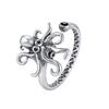 Stainless Steel Holiday Octopus Open Ring - Unisex RC-1133