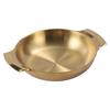 Korean dessert cake stainless steel disc, golden binaural pasta baked rice restaurant snack plate