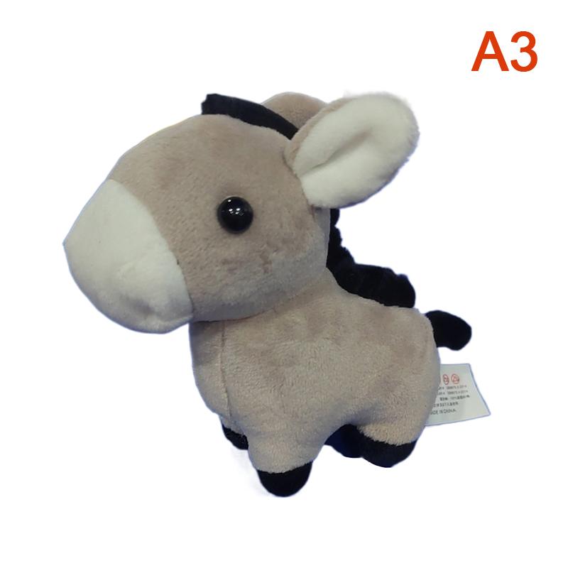 1Pc Cartoon Animal Brown Horse Alpaca Donkey Giraffe Zebra Soft Stuffed Doll