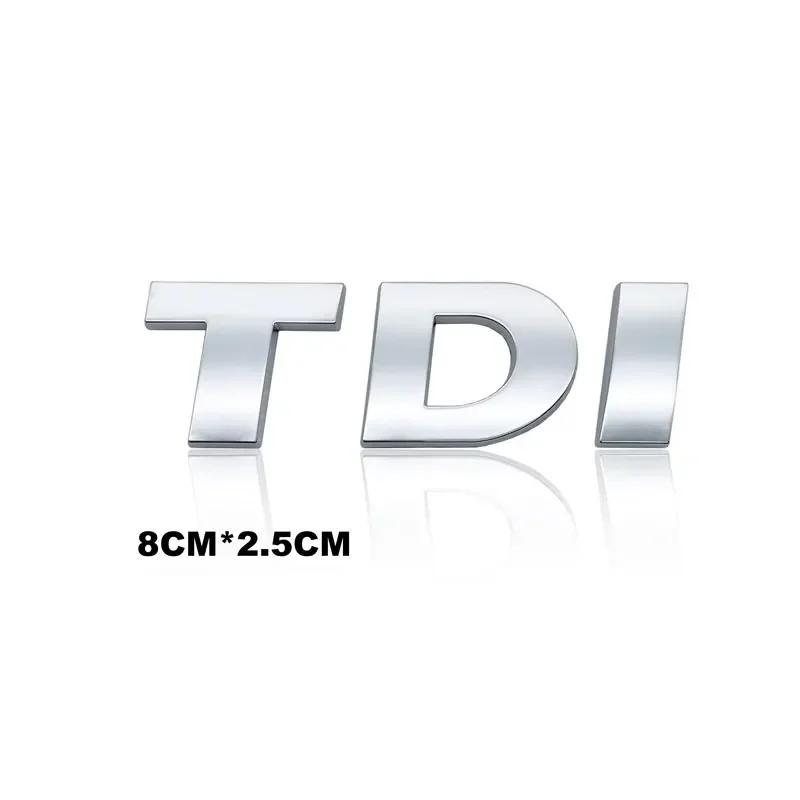 SVLHP1 ABS Electroplated Car Sticker V6 V8 Emblem Tail Badge Decal For VW Touareg TDI Car Accessories