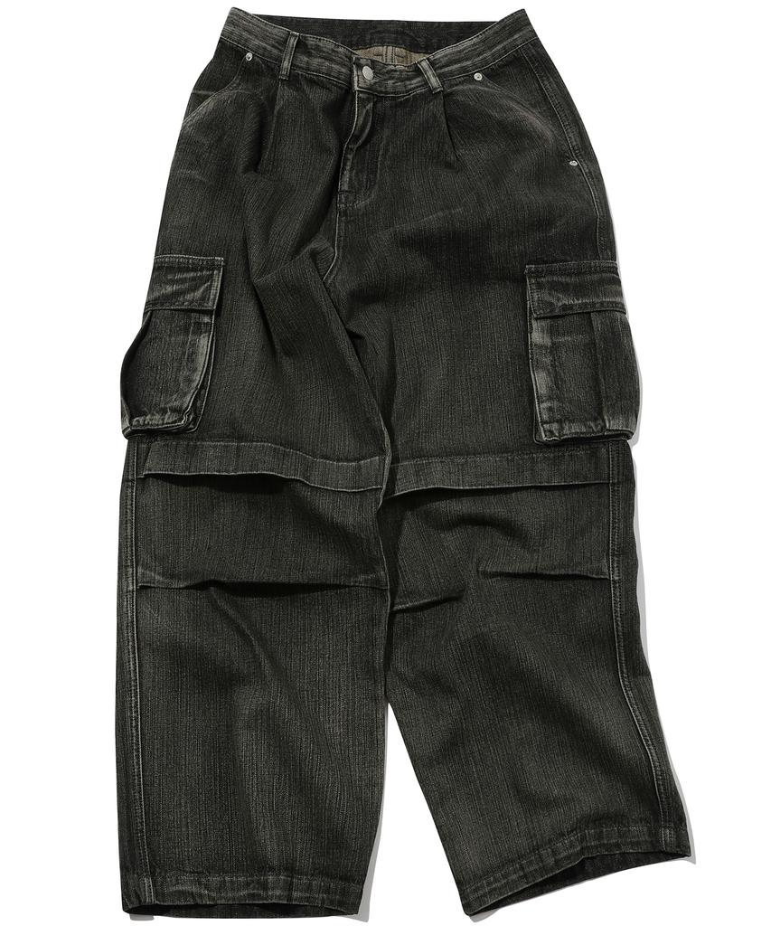 CPGN STUDIO Wide Cut Cargo Denim Pants Smoked Tan