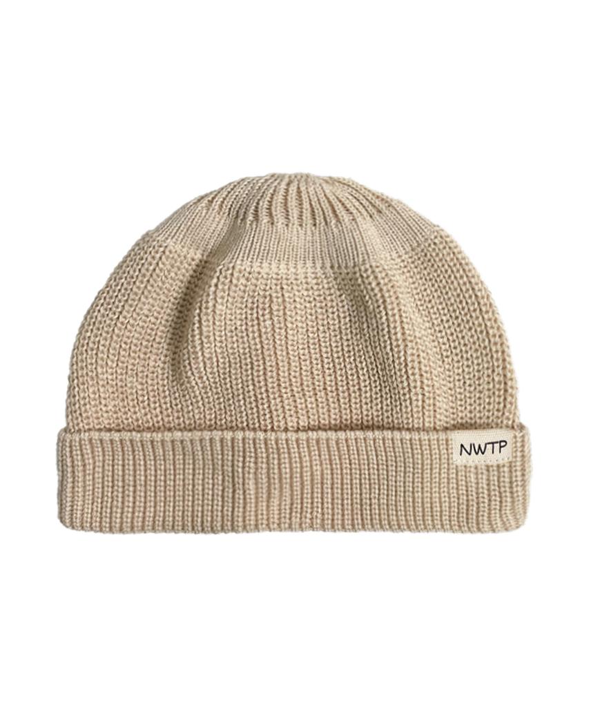 Nyuteib Thin Oversized Cotton Short Beanie - Light Beige