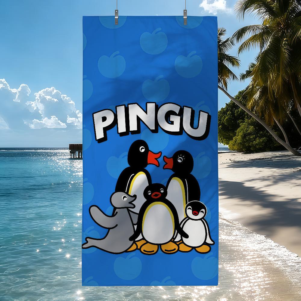 Cartoon P-Pingu lustiges Meme Handtuch Schnell trocknend Strandhandtücher Sind Geeignet Für Schwimmbäder Camping Yoga Und Das Fitnessstudio