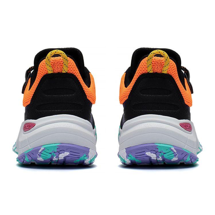 Li Ning Youth  Kids Durable Non-Slip Rebound Low-Top Basketball Shoes Kids basketball shoes Blue Orange YKBS092-1