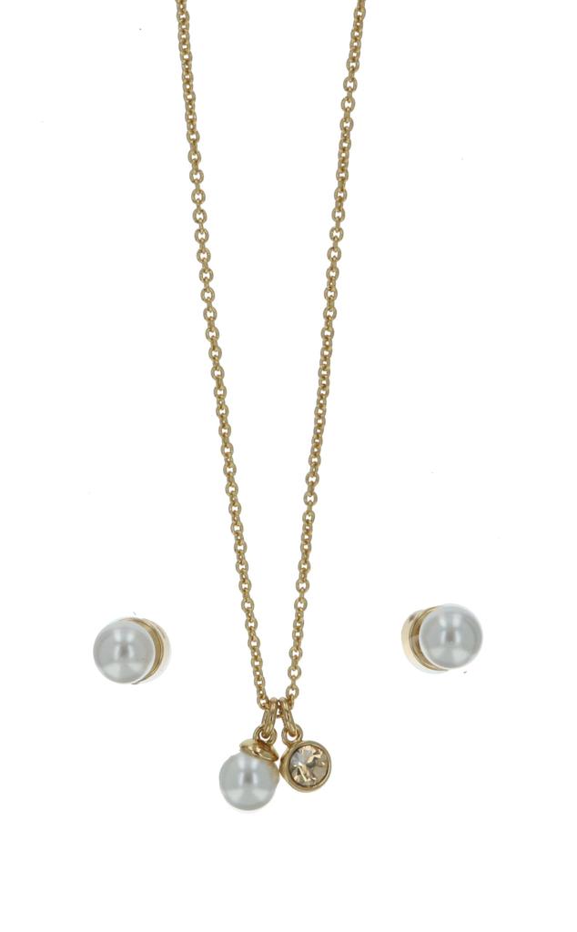 Brass Necklace and Earrings Set 37444337GLD107 [Coach] [Product]
