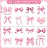 500 Pcs Decorative Sticker Pink Bows Seal Sticker Gift Box Blessing Sticker Adhesive Sticker for Scrapbooking Journal