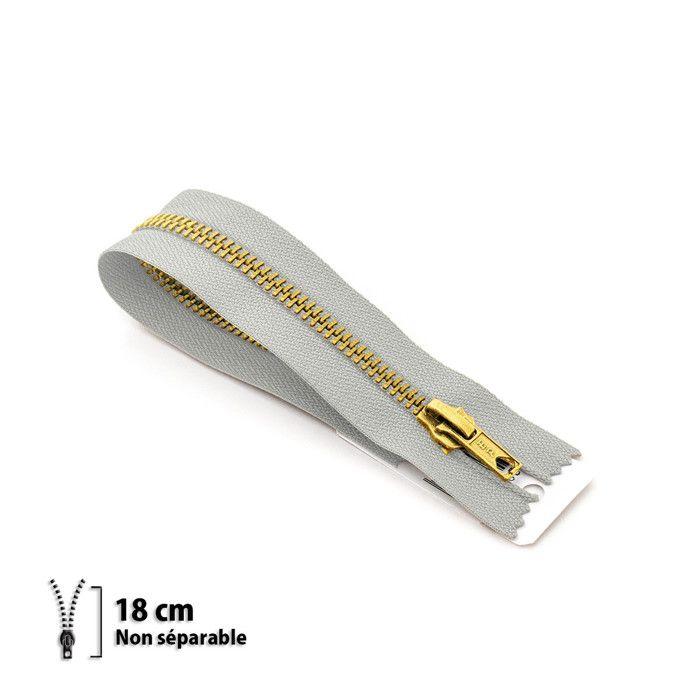 Z14 Zipper - Brass Non-separable 6mm - 18 Cm