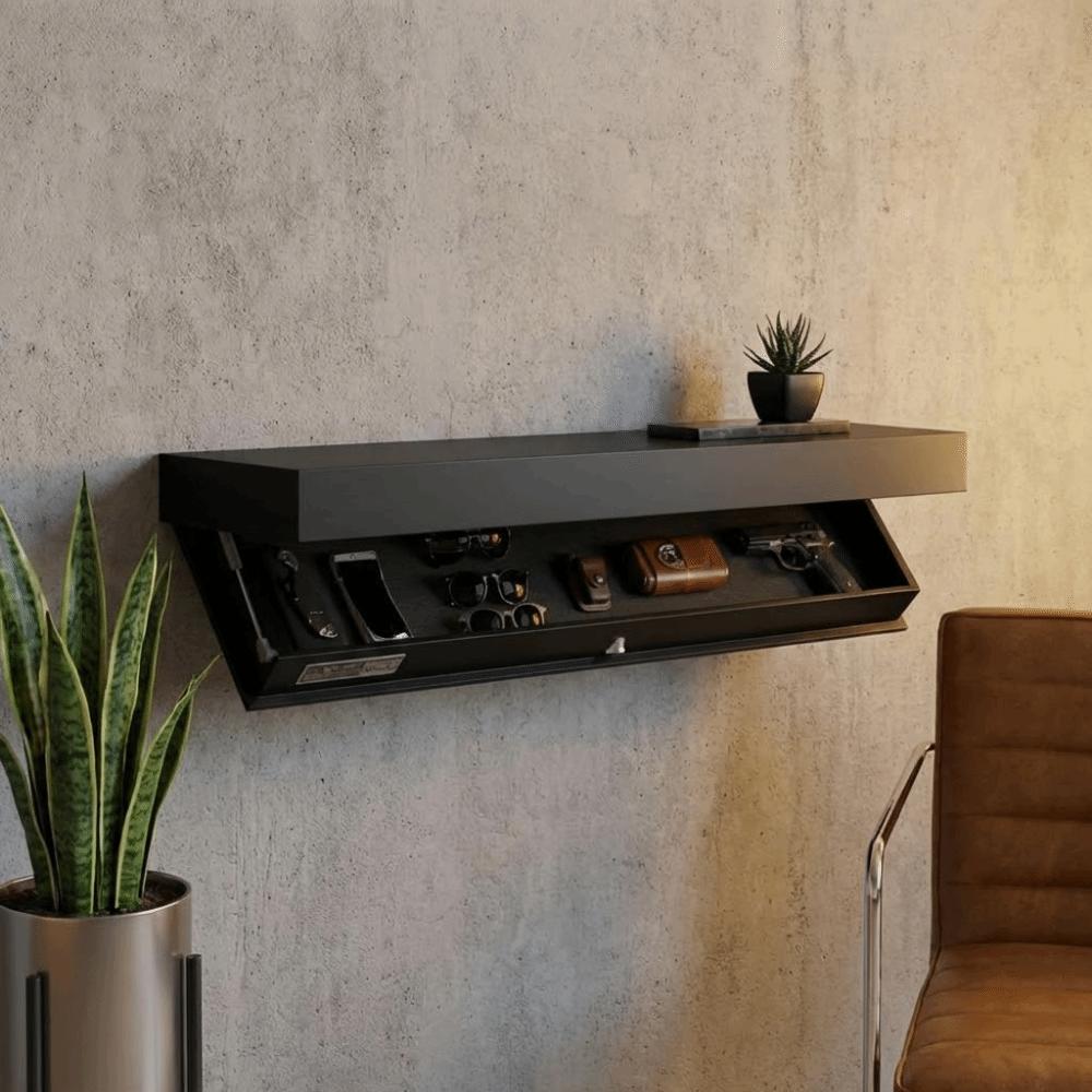 Decorative Concealed Floating Shelf Wall Mounted Secret Compartment Shelf Book Storage