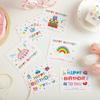 Cartoon Cute Floral Birthday Greeting Card with Gift Box Message