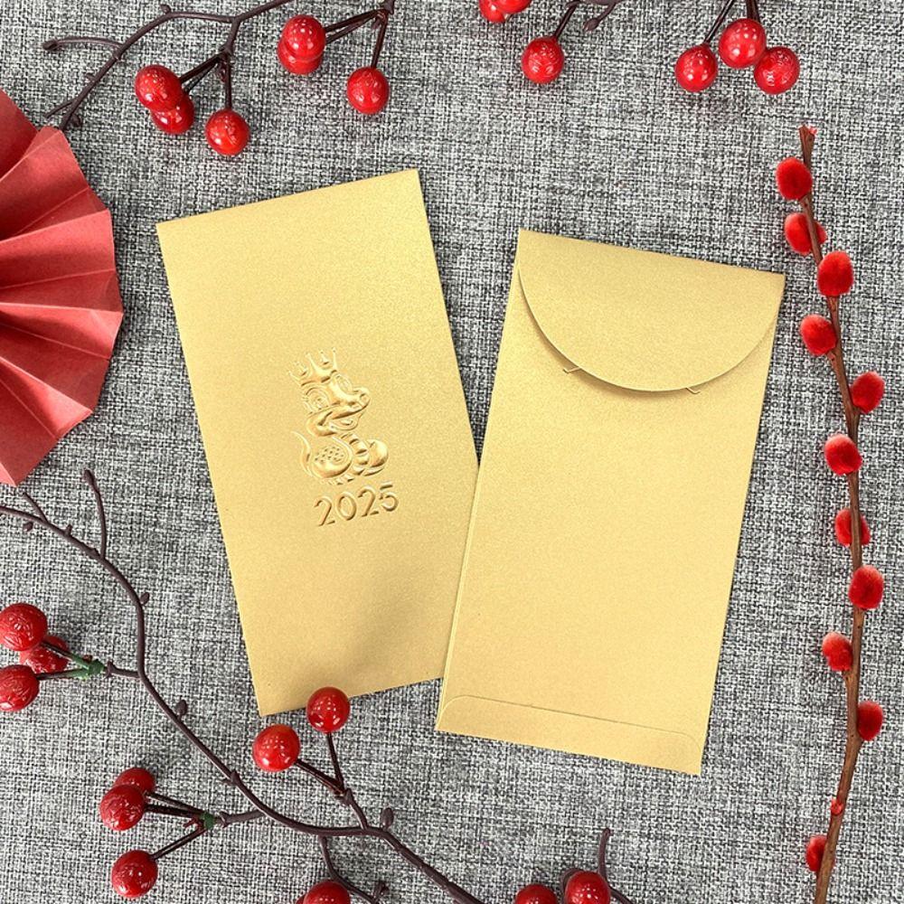 

10pcs Paper Red Packet Cartoon Luck Pocket New Year Blessing Red Envelope Birthday Style 4