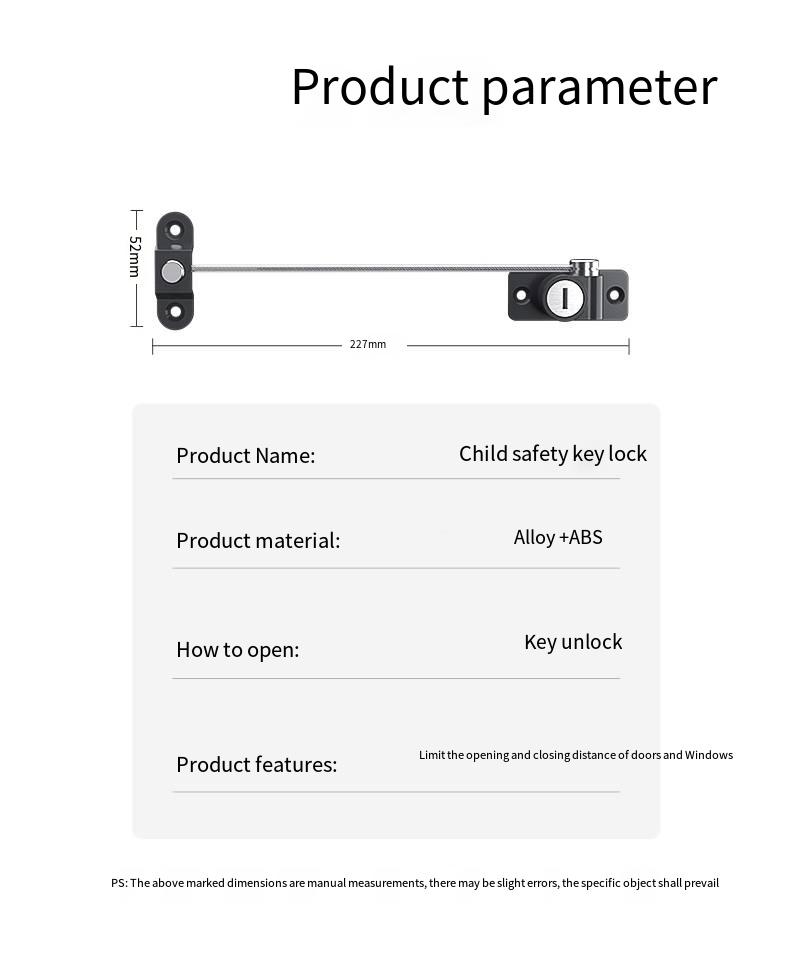 Window Door Restrictor Baby Kids Child Pet Safety Security Chain Lock Kits Stainless Steel Casement Window Limiters
