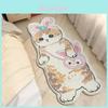 Tappeto Peluche Cartoon Mofusand con Design Stampato per Bagno Porta Ingresso Decorazione