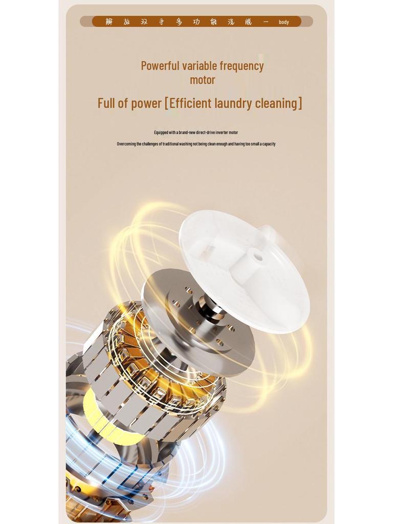 Compact Blue-Light Spin Washer for Underwear and Socks - Ideal for Dorms and Home Use