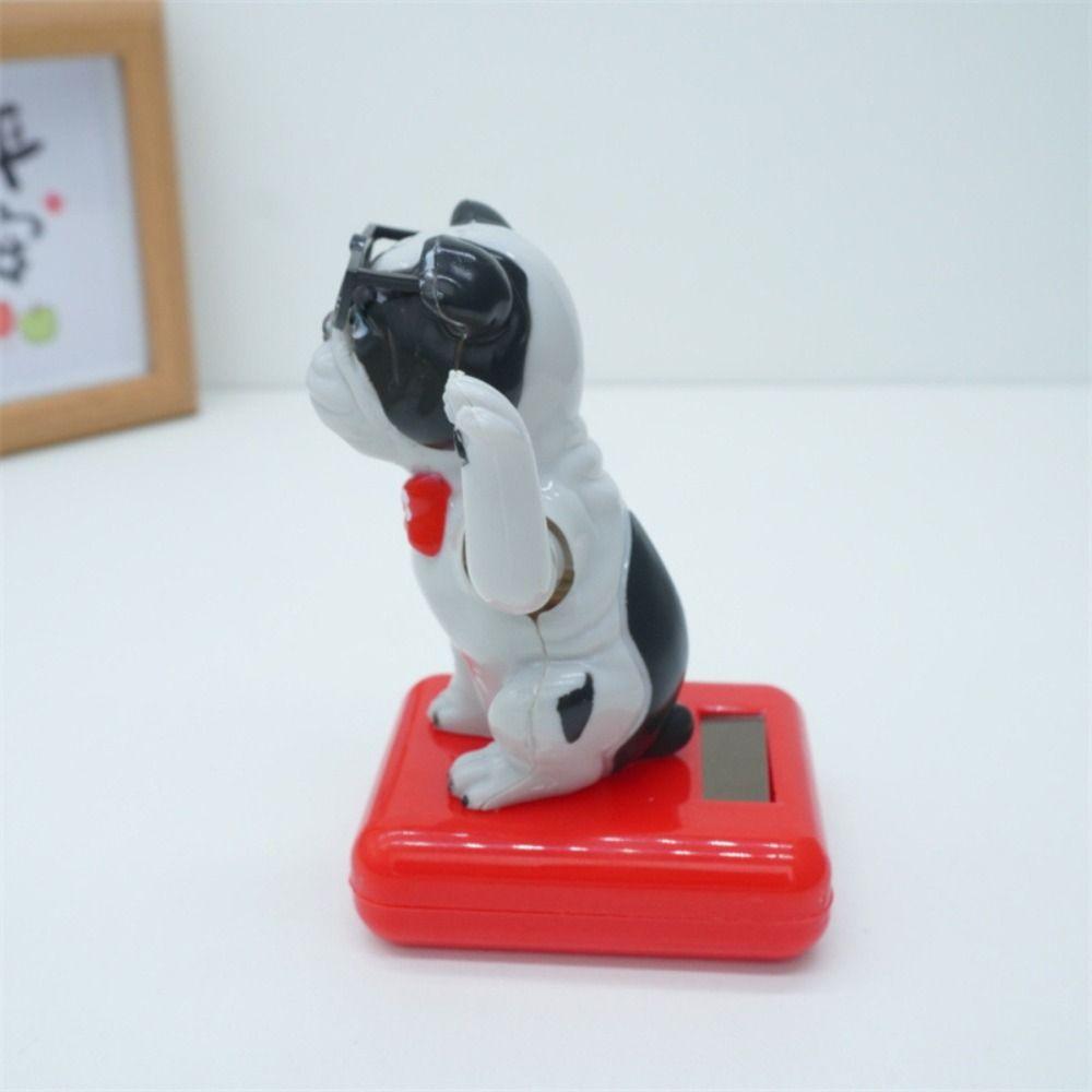 Solar Power Solar-powered Dog Car Ornament Cartoon Dog Car Dashboard Decoration  For Automotive