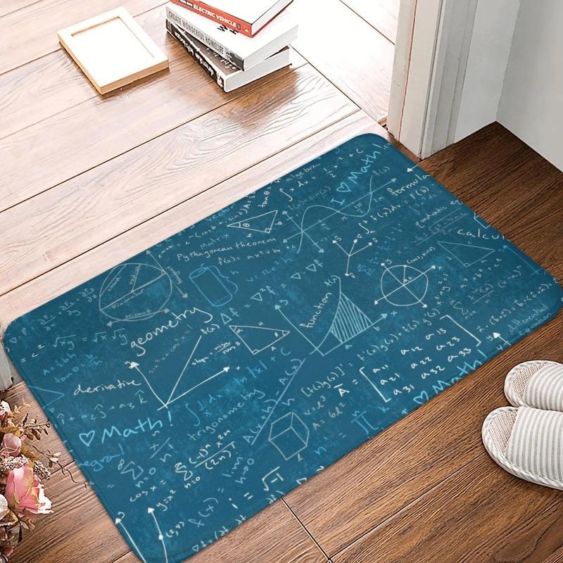 Wiskundige Symbolen Antislip Sneldrogende Deurmat Chemische Fysische Formules Ontwerp Leraar Student Cadeau Badkamer Entree Tapijt 30X50CM