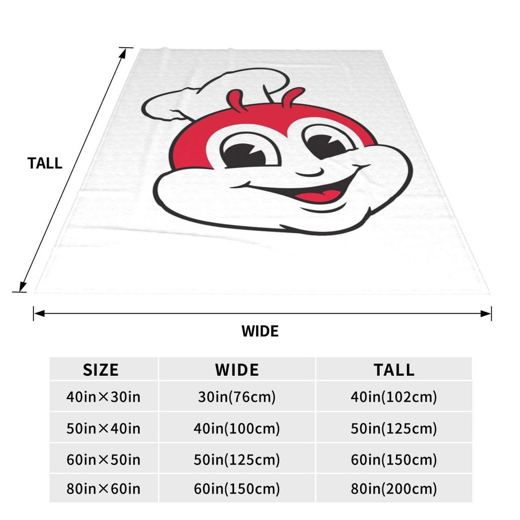 Jollibee Mascot Blankets Flannel Sofa Throw Blanket Breathable Throw Blankets for Couch Bedding Office Throws Bedspread Quilt