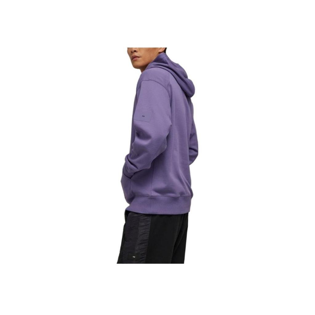 Y-3 Loose Fit Solid Color Hooded Long Sleeve Sweatshirt Unisex Sweatshirt Purple IP7697