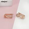SIMJOO Creative Rose Gold Color Zircon Earrings S Stylish Personalized Earrings for Women