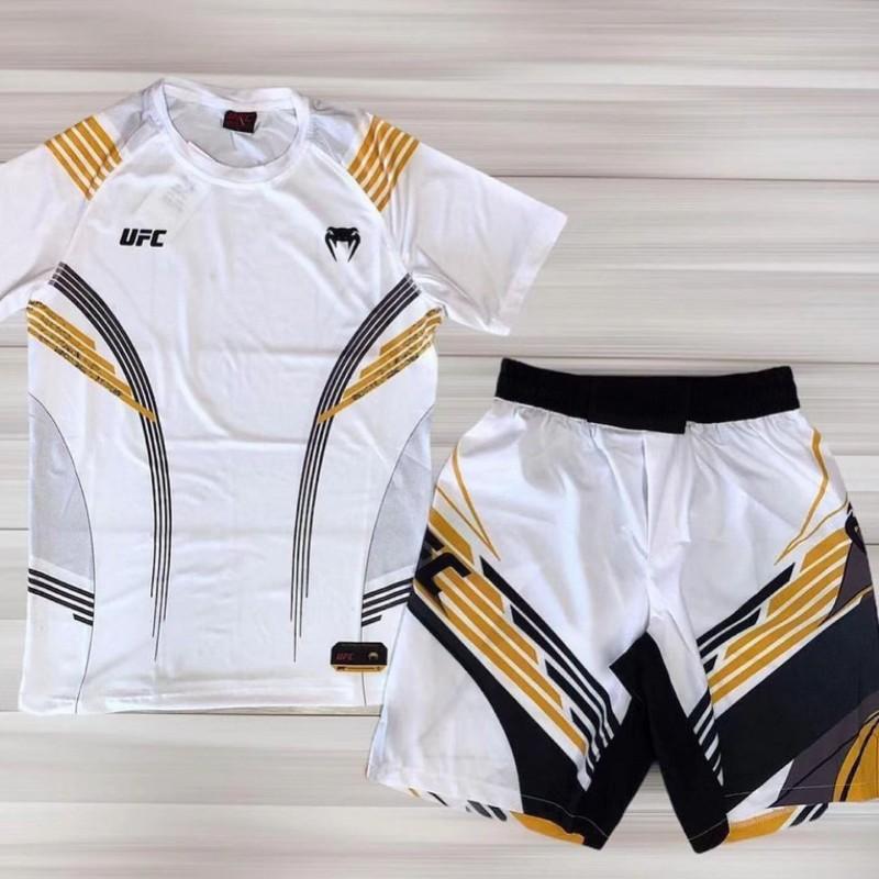 MMA BJJ Boxing Muay Thai Training Set Short Sleeve Top 5 Shorts Men Women Kids
