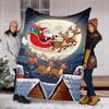 Santa Claus Reindeer Houses Night Blanket Suitable For All Seasons Soft And Comfortable Nap Blanket Office Rest Blanket Christmas Gifts