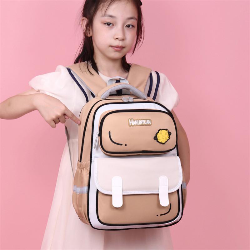 Large Capacity Casual School Backpack For Kids With Fun Cartoon Patterns