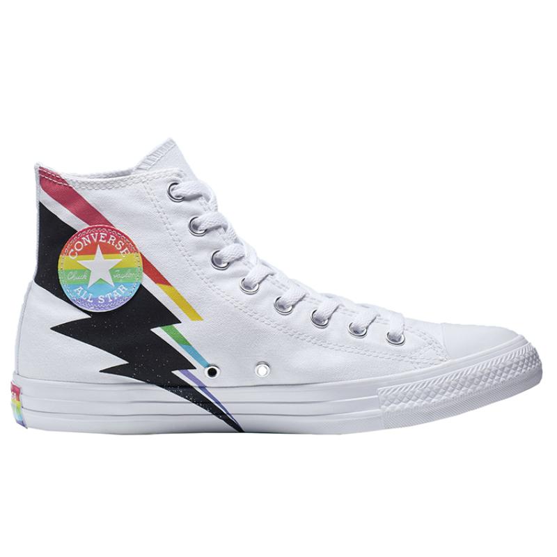 Converse Chuck Taylor All Star Hi All-Star Pride Lightning Bolt High-top Canvas Shoes Unisex White