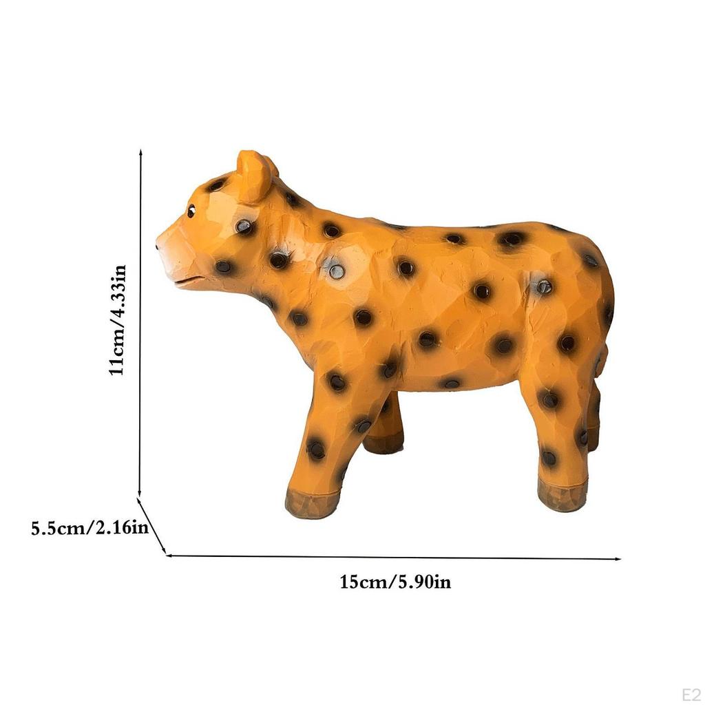 Leopard Model Resin Figurine 5.9x2.1x4.3inch Handmade Craft Multipurpose Tabletop Ornament Animal