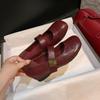 5 inner height increase, small Mary Jane shoes, women's new summer shallow mouth square head one-word buckle soft-soled single shoes
