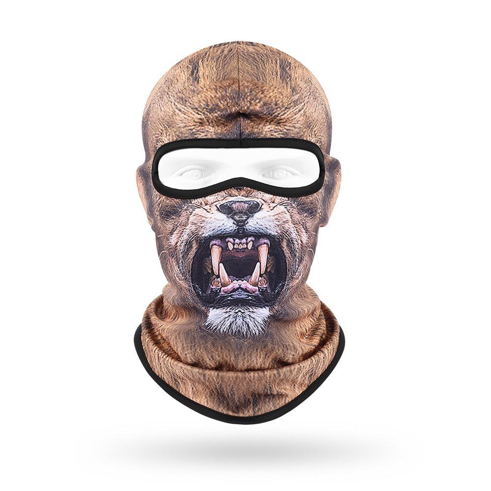 Sweat Wicking Face Mask Breathable Head Cover Animal Print Neck Gaiter Hiking