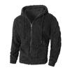 Mens Elegant Leisure Casual Plush Hooded Jacket European Style 2025 Winter Classic Basic Tops Outerwear Men Slim Comfy Jackets