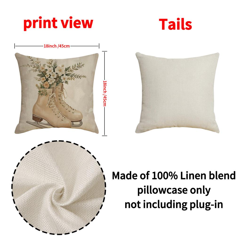 Christmas Decoration Pillow Cover Indoor Home Seat Cushion Bedroom Bedside Pillow Cover Linen Pillow
